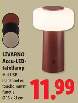 Lidl Livarno Accu-led tafellamp aanbieding