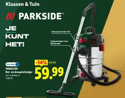 Lidl Parkside Nat en droogstofzuiger aanbieding