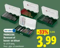 Lidl Parkside Borensset of boren en bitset aanbieding