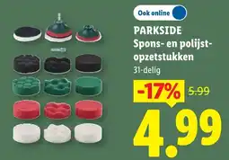 Lidl Parkside Spons en polijst opzetstukken aanbieding