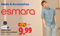 Lidl Esmara Men Linnen heren overhemd aanbieding