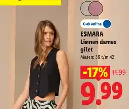 Lidl Esmara Linnen dames gilet aanbieding