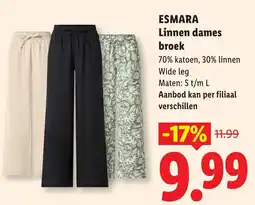 Lidl Esmara Linnen dames broek aanbieding