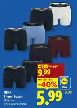 Lidl MEXX 2 heren boxers aanbieding