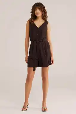 Wehkamp WE Fashion playsuit donkerbruin aanbieding