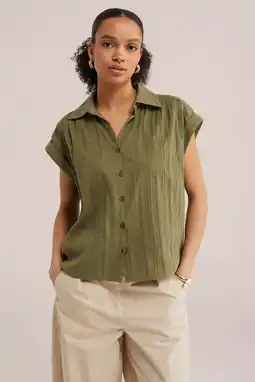 Wehkamp WE Fashion blouse broderie groen aanbieding