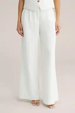 Wehkamp WE Fashion wide leg highwaist pantalon wit aanbieding