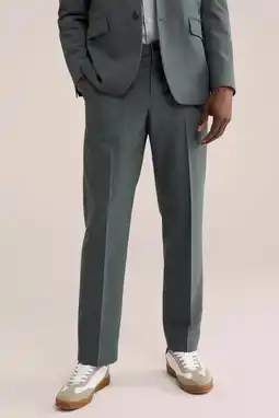 Wehkamp WE Fashion regular pantalon grijsgroen aanbieding