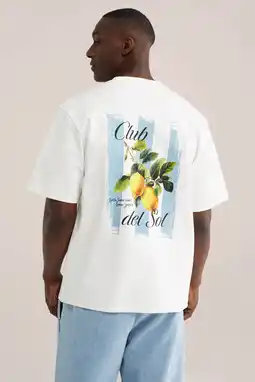 Wehkamp WE Fashion oversized T-shirt met backprint ecru aanbieding