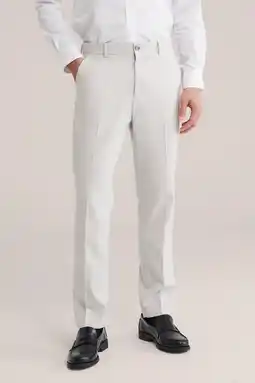 Wehkamp WE Fashion slim pantalon beige aanbieding