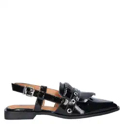 Wehkamp Nelson lak slingback loafers zwart aanbieding