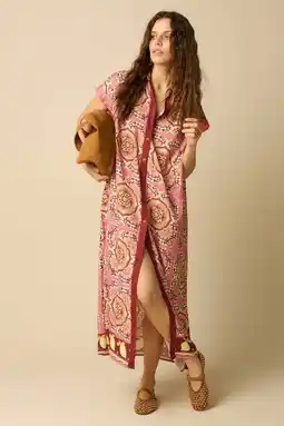 Wehkamp Sissy-Boy viscose blousejurk met ceintuur en print - roze aanbieding
