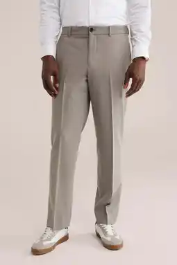 Wehkamp WE Fashion regular pantalon taupe aanbieding