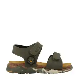 Wehkamp Develab leren sandalen groen aanbieding