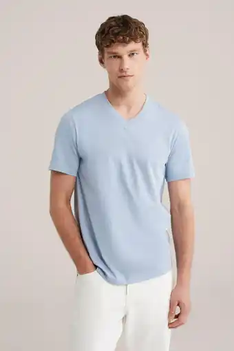 Wehkamp WE Fashion regular T-shirt lichtblauw aanbieding