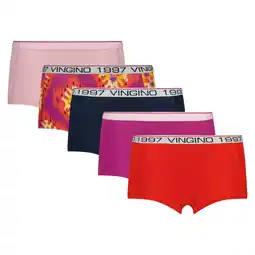 Wehkamp Vingino short - roze/rood/zwart (set van 5) aanbieding