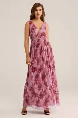 Wehkamp WE Fashion midi jurk roze aanbieding