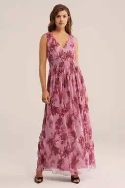 Wehkamp WE Fashion midi jurk roze aanbieding