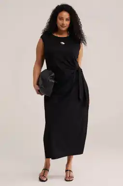 Wehkamp WE Fashion Curve jersey jurk zwart aanbieding