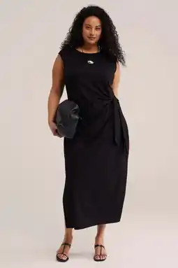 Wehkamp WE Fashion Curve jersey jurk zwart aanbieding