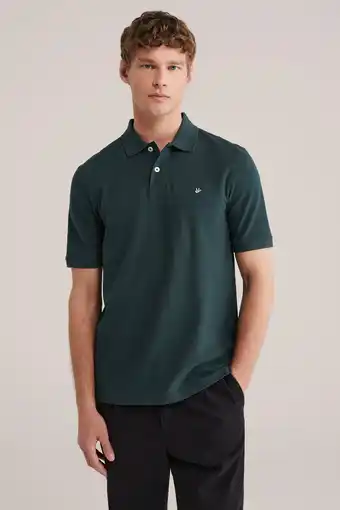 Wehkamp WE Fashion regular polo donkergroen aanbieding