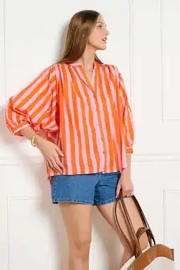 Wehkamp LOLALIZA gestreepte blouse oranje aanbieding
