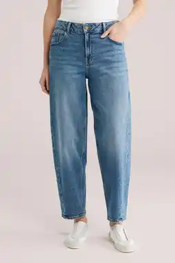 Wehkamp WE Fashion Blue Ridge barrel jeans medium blue denim aanbieding