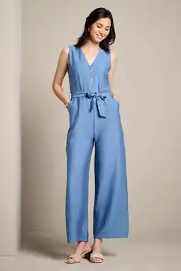 Wehkamp LOLALIZA jumpsuit met ceintuur - blauw aanbieding