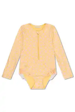 Wehkamp Swim Essentials UV badpak met bloemenprint geel aanbieding