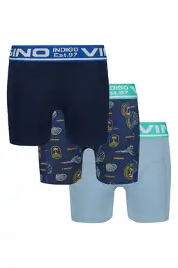 Wehkamp Vingino boxershort - lichtblauw/blauw (set van 3) aanbieding