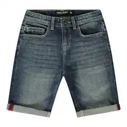 Wehkamp Cars regularwaist short dark blue denim aanbieding