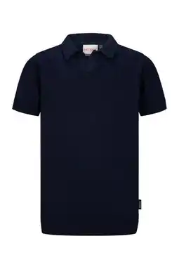 Wehkamp Retour Jeans polo fijn gebreid donkerblauw aanbieding