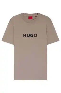 Wehkamp HUGO regular T-shirt bruin aanbieding