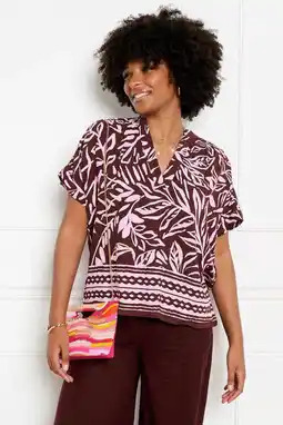 Wehkamp LOLALIZA gebloemde blouse - bruin aanbieding