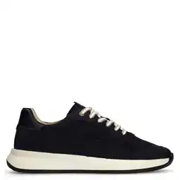 Wehkamp Manfield suède sneakers donkerblauw aanbieding
