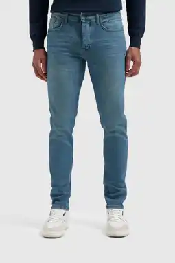 Wehkamp Pure Path slim fit jeans Ryan denim mid blue aanbieding