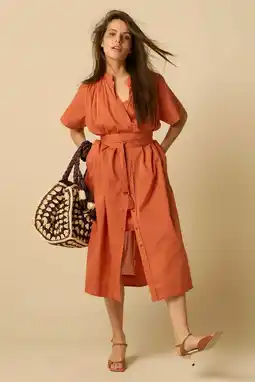Wehkamp Sissy-Boy zomerjurk met ceintuur - donkeroranje aanbieding