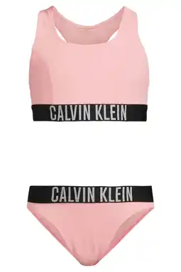 Wehkamp Calvin Klein crop bikini roze aanbieding