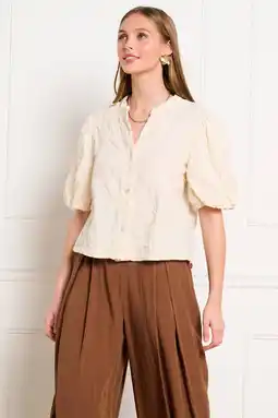 Wehkamp LOLALIZA gebloemde blouse ecru aanbieding