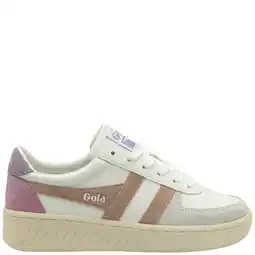 Wehkamp Gola Grandslam Trident leren sneakers wit/camel aanbieding
