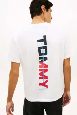 Wehkamp Tommy Jeans relaxed T-shirt met backprint ecru aanbieding