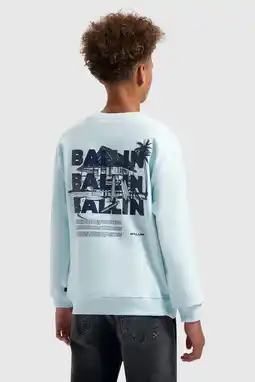 Wehkamp Ballin sweater met backprint lichtblauw aanbieding
