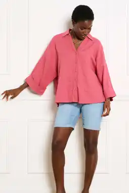 Wehkamp LOLALIZA blouse met linnen roze aanbieding