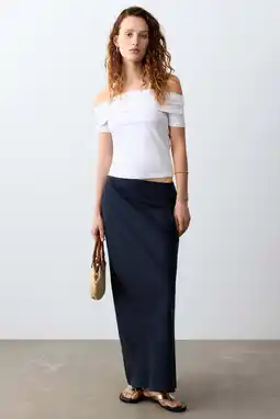 Wehkamp MANGO TEEN maxi rok donkerblauw aanbieding