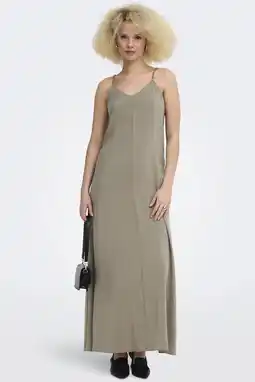 Wehkamp ONLY maxi jurk - grijsgroen aanbieding
