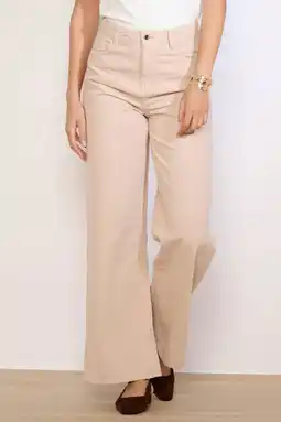 Wehkamp LOLALIZA wide leg jeans beige aanbieding