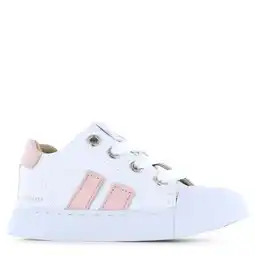 Wehkamp Shoesme leren sneakers wit/roze aanbieding