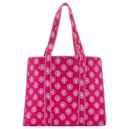 Wehkamp MANGO TEEN strandtas met all over print roze aanbieding