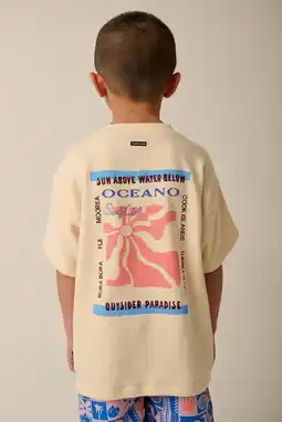 Wehkamp Tumble 'n Dry T-shirt met backprint crème fijn gebreid aanbieding
