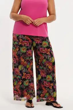 Wehkamp YOEK wide leg regularwaist gebloemde broek multi aanbieding